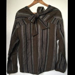 NWOT striped button-up blouse